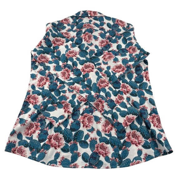 Ariat Women's Floral & Cactus Button-Down Shirt Long Sleeve size Large - Picture 3 of 6